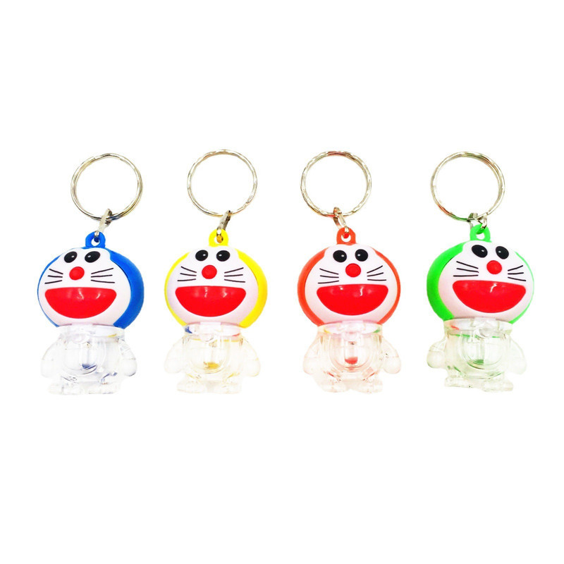 LED de dibujos animados luminoso llavero lámpara de color bolsos creativos colgantes juguetes luminosos para niños micro comercio escaneo de código pequeño regalo
