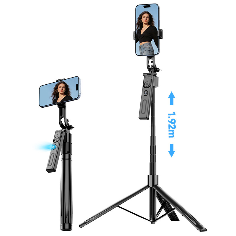 New AI intelligent face tracking gimbal Bluetooth selfie stick four-axis anti-shake stabilizer retractable light filling portable