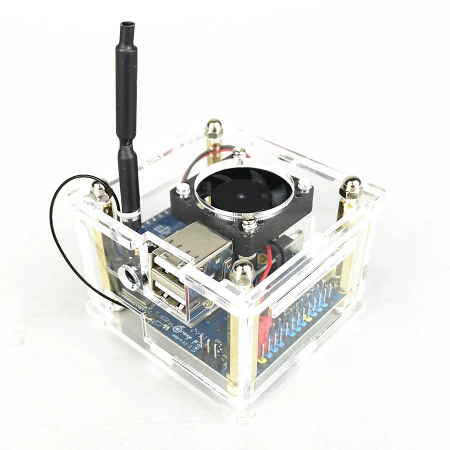 Корпус для Orange Pi Zero 3, акриловый корпус с вентилятором и радиатором для OrangePi zero3