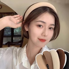 Wholesale Minimalist Instagram Style Korean High Crown Sponge Hairband for Women with a Sense of Elegance Hair Tying Hair Pin Hair Accessory