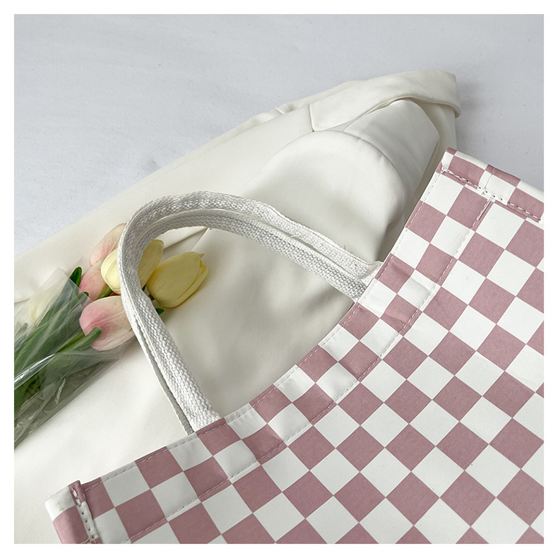 Large-capacity single-shoulder tote bag 2024 new style fashionable and textured trendy handbag for commuting and casual use, large checkered bag for women undefined