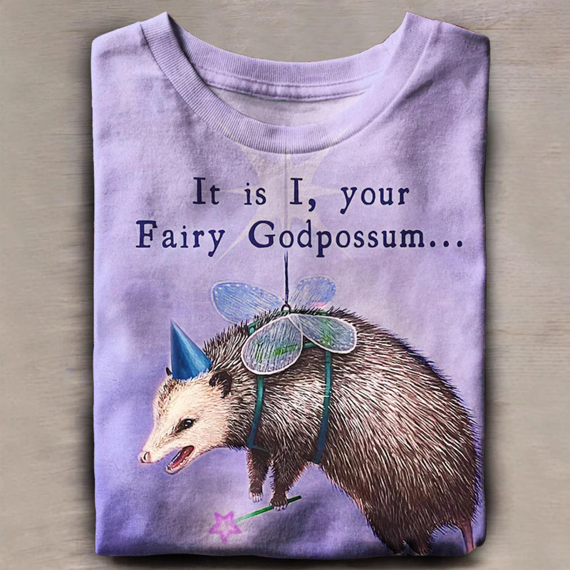 Cross-Border Milk Silk Women's Short-Sleeved T-Shirt with 3D Animal Pattern Digital Printing, Casual and Stylish Round-Neck Top