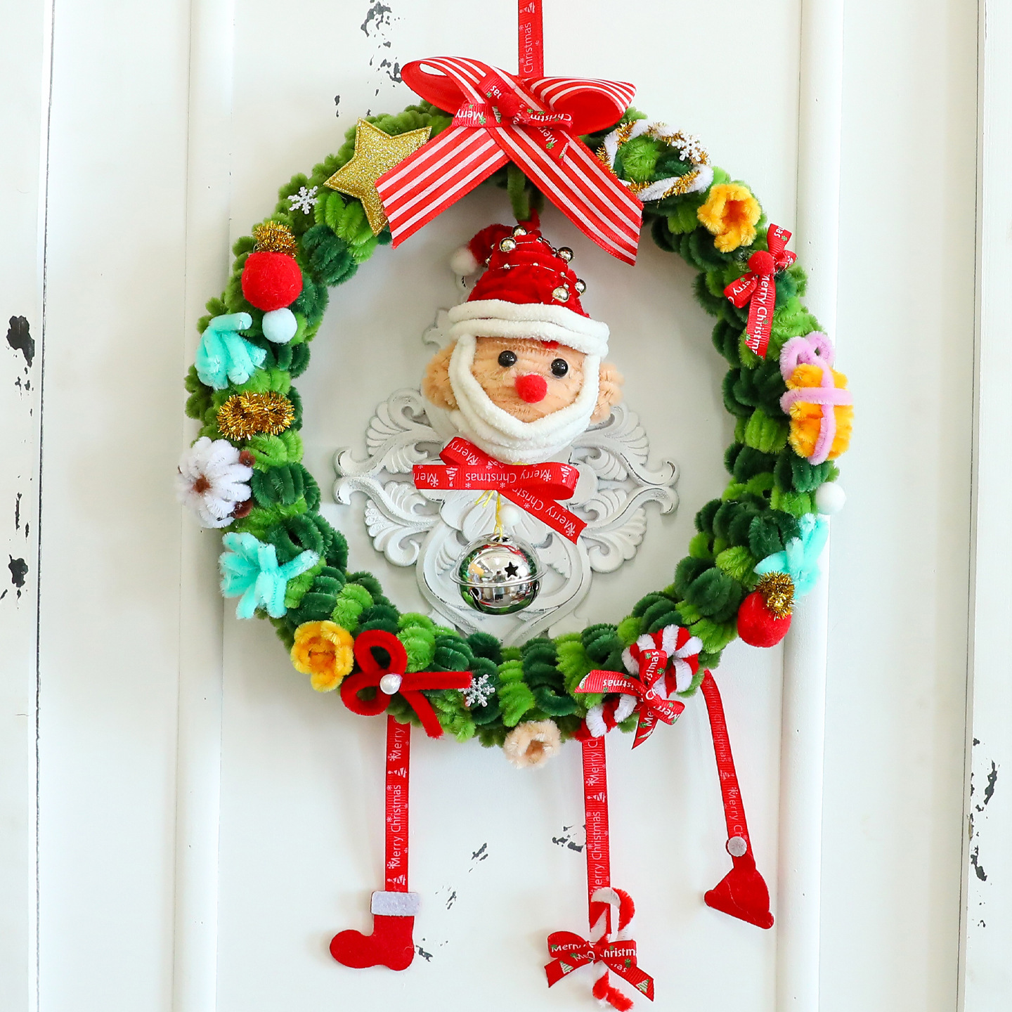 Shengyuan nuevo 27CM trenzado guirnaldas de Navidad colgante DIY guirnaldas de Navidad torsión de barra decoración de ventanas de hotel