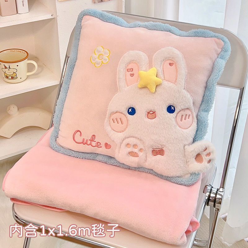 almohada de alto valor facial mantas 2 en 1 colcha almohada de doble uso para automóviles de oficina aire acondicionado almohada de siesta