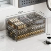 Transparent gray-three-layer drawer
