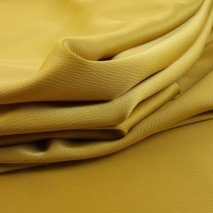 法國皺螞蟻鄒 加厚滌綸啞光彈力色丁布 禮服連衣裙襯衫時裝布料