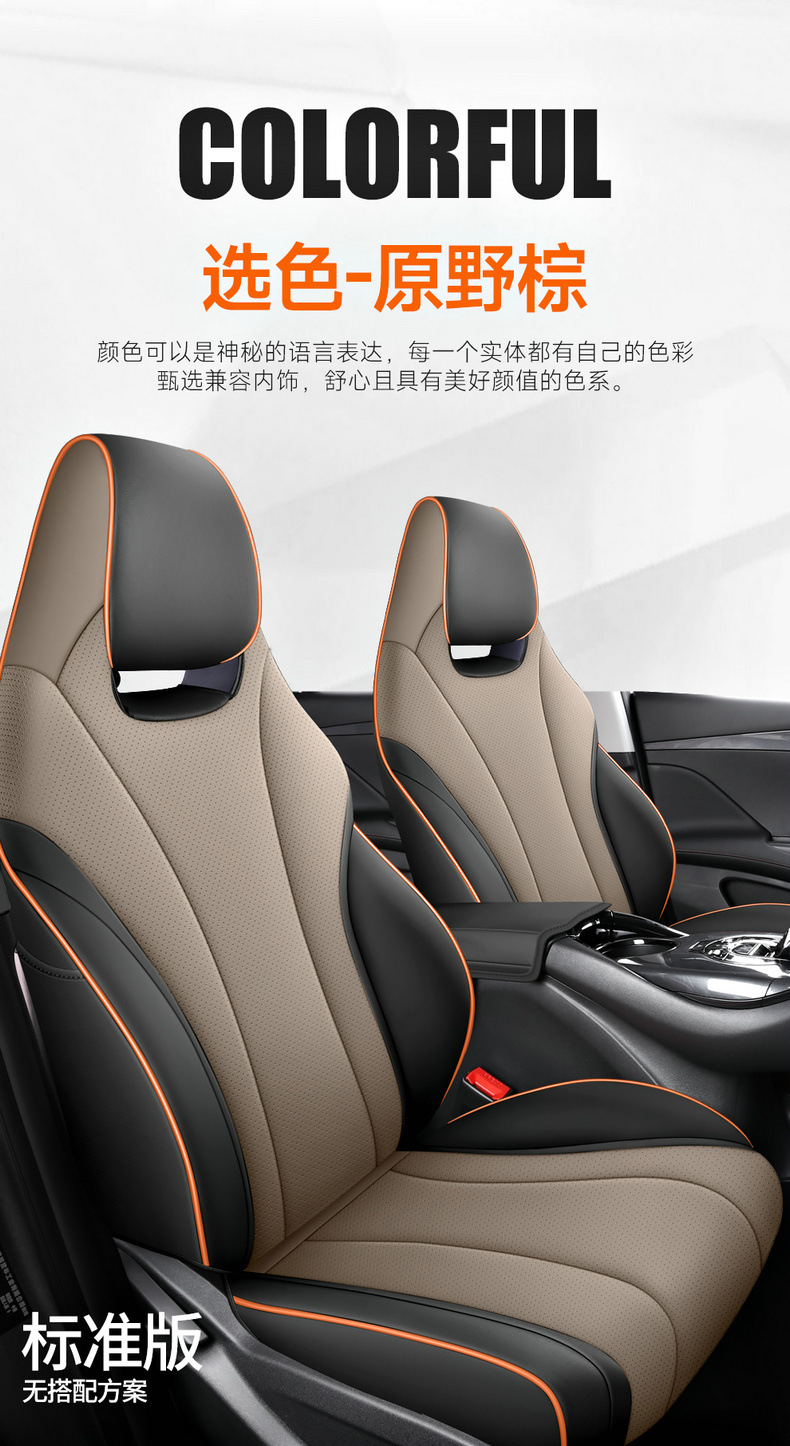 BYD E2 stylish simple wear-resistant dirt-resistant feel comfortable special perforated leather cartoon version 5 color seat cover