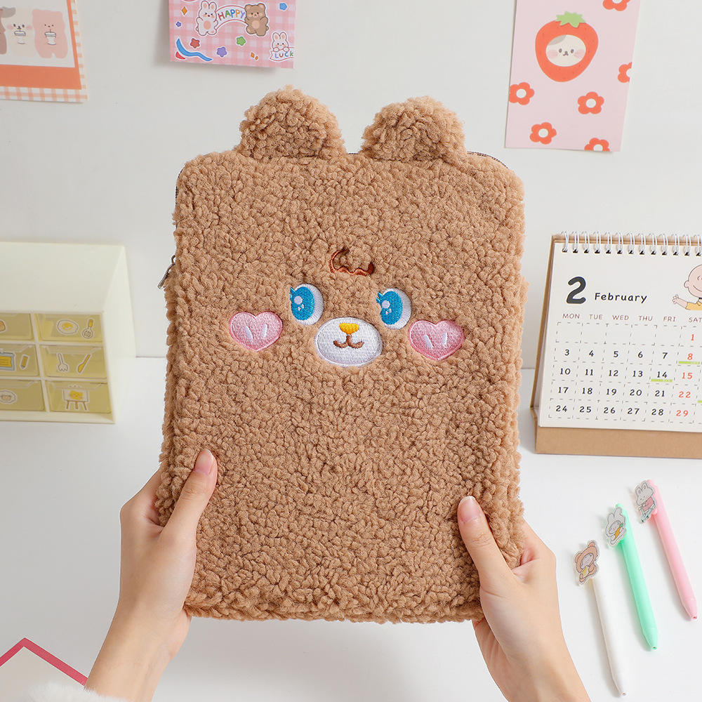 Étudiant Dessin Animé En Peluche 11 Pouces Sac De Rangement Pour Tablette Housse De Protection22*29cm display picture 4