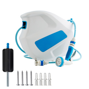 Water Drum Pipe Coiler Car Wash Shop Automatic Telescopic Pipe Coiler Multifunctional Wall-mounted Car Wash Equipment Water Pipe Coiler