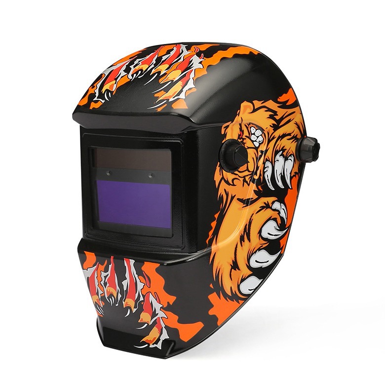 头戴式太阳能自动变光电焊面罩氩弧焊电焊机面罩防护帽ALOE-433E