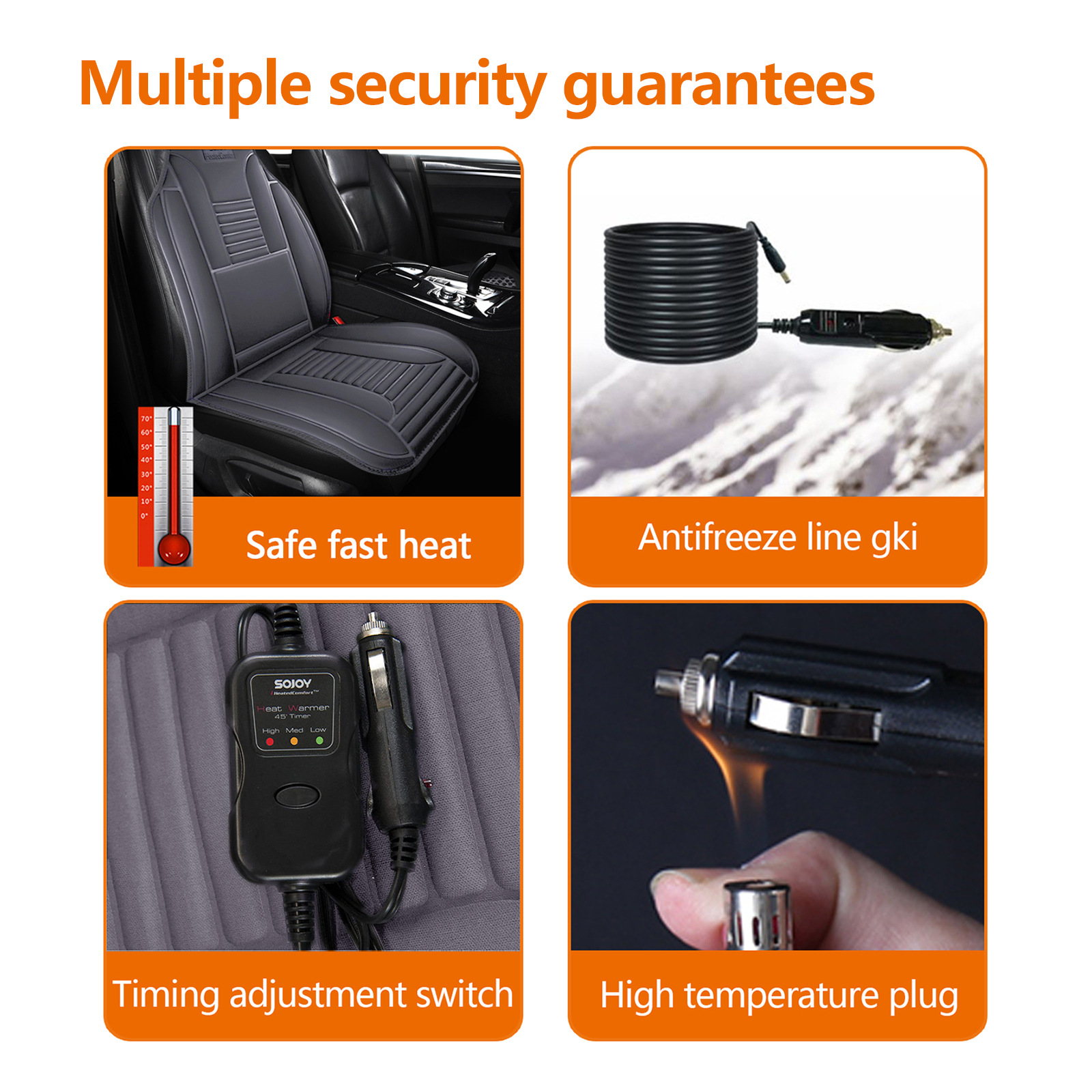 Source Factory Ultra-Low Price Car Heating Seat Cushion for Winter 12V Car Heating Seat Pad with Fast Constant Temperature Protection