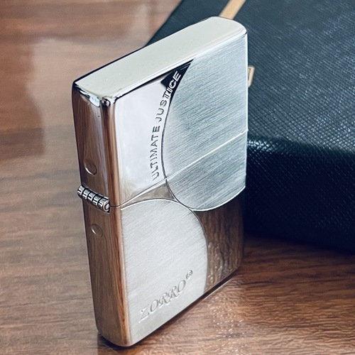 zorro brass kerosene windproof lighter personalized creative ultra-thin square corner glossy classic kerosene machine