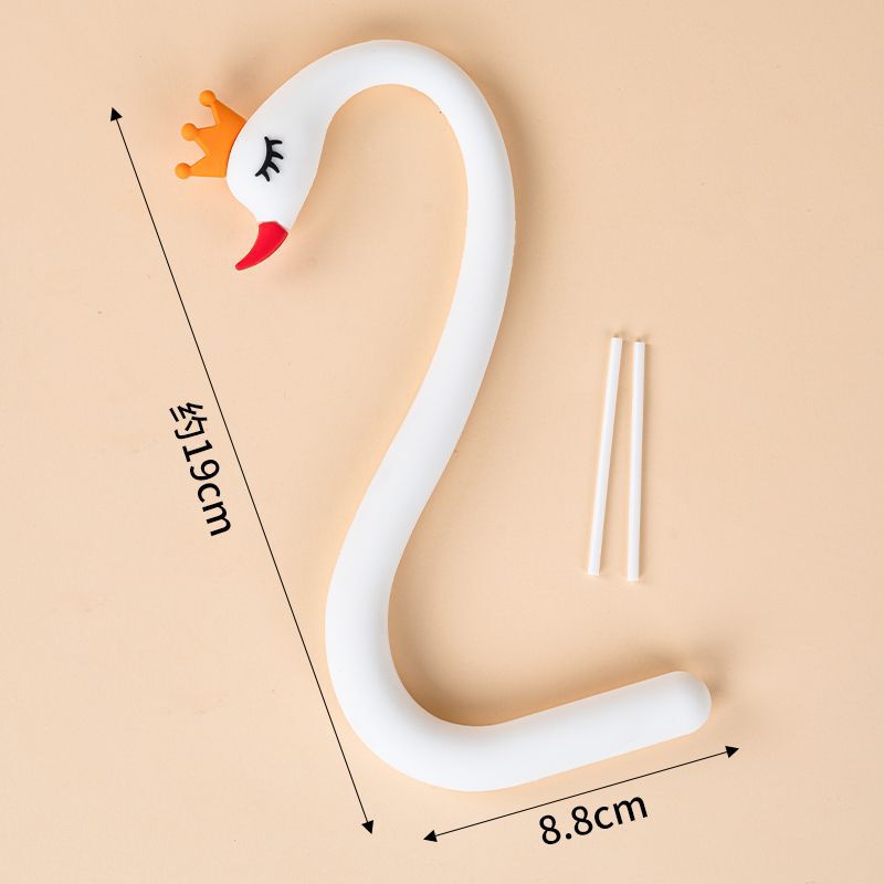 Little Red Book Swan Head Baking Cake Decorative Plug-in Soft Glue Crown Swan Head Neck Queen Beautiful Cake