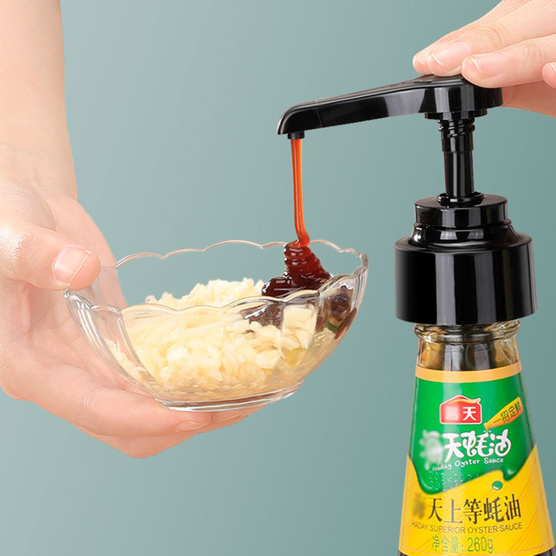 kitchen Condiment bottles Pressure nozzle Pump head Oyster Sauce soy sauce Pressing Quantitative Squeezer Joint Bottle parts wholesale Consignment