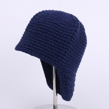 秋冬手工编织棉线帽子女冬季百搭时尚棒球帽跨境韩版休闲针织帽