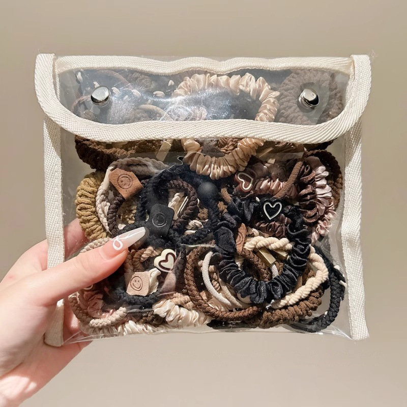 Corda de cabello gruesa de alta elasticidad para mujeres no lastiman el cabello anillo de cabello de alta cola de caballo banda de goma de cabello para adultos