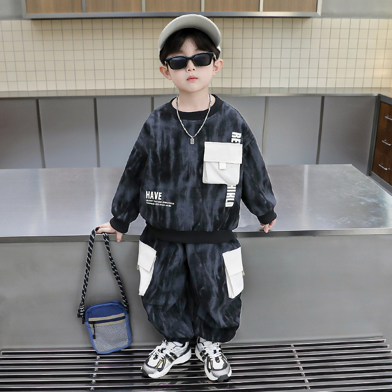 男童卫衣套装秋季2025新款儿童帅气时髦潮春秋款小男孩秋装两件套|undefined