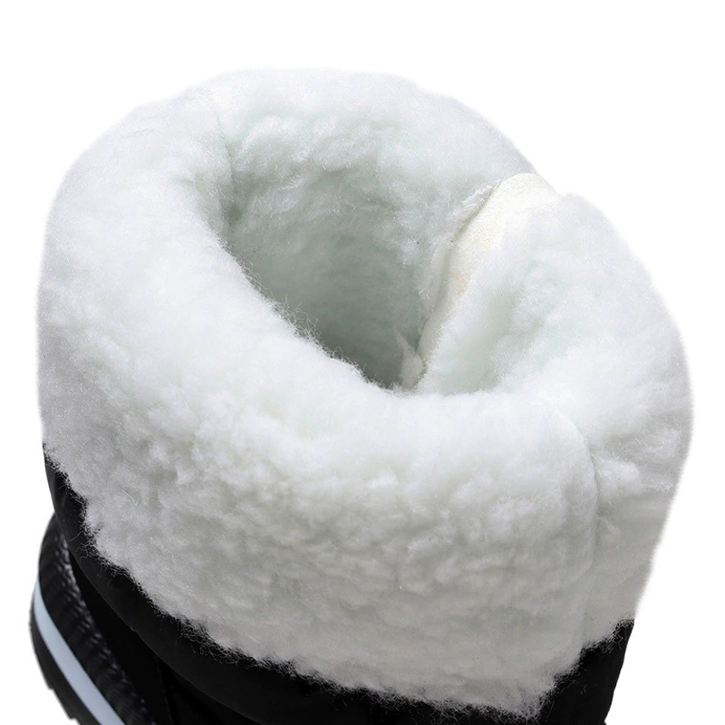 Зимние Северо-восточные зимние сапоги, женские высокие хлопковые сапоги, зимние утолщенные непромокаемые Нескользящие ботинки на флисовой подкладке, большие размеры, хлопковая обувь для внешней торговли, утолщенная