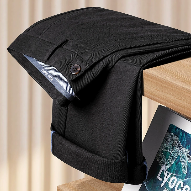 Осень-зима 2022, новые мужские повседневные брюки, утепленные брюки, прямые брюки из лиоцеллового тенселя для молодежи и среднего возраста