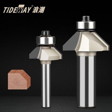 浪潮专业级45°斜角刀具45度倒角斜边刀木工电木铣修边机直角铣刀