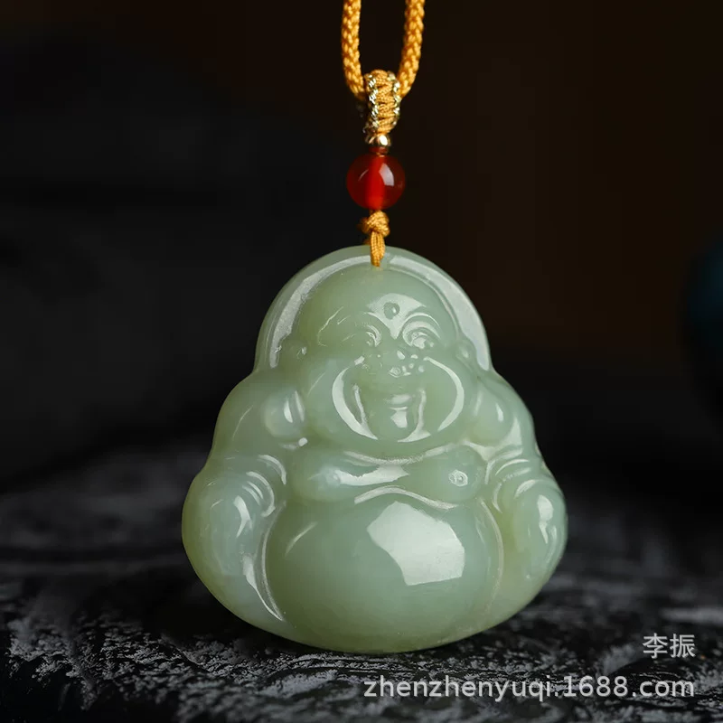 Pendant jade, Buddha, necklace