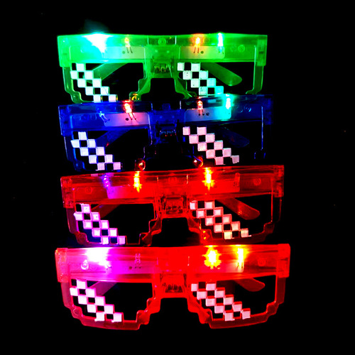 Amazon Mosaic Creative Luminous Glasses Personalized Party LED Toys Mosaic Glasses Street Stall Products