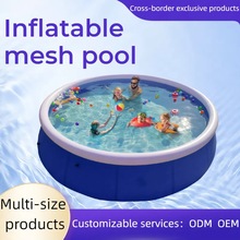 成人充气游泳池大型儿童折叠洗澡池家用加厚免安装超大圆形戏水池