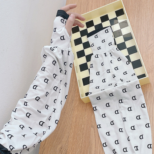 Houndstooth ice sleeves for women ins Internet celebrity ice sleeves sun protection sleeves for students new breathable anti-UV arm sleeves for women