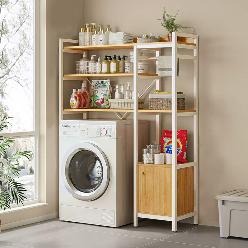 阳台洗衣机置物架卫生间马桶上方收纳柜浴室架子落地厕所收纳架子
