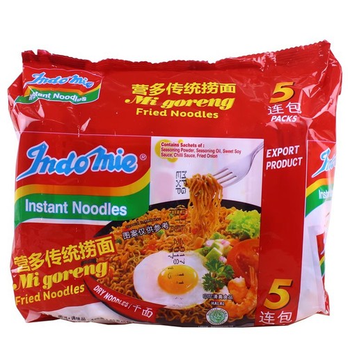 Indonesian imported pasta Yingduo traditional original lo mein instant dry noodles instant noodles bagged