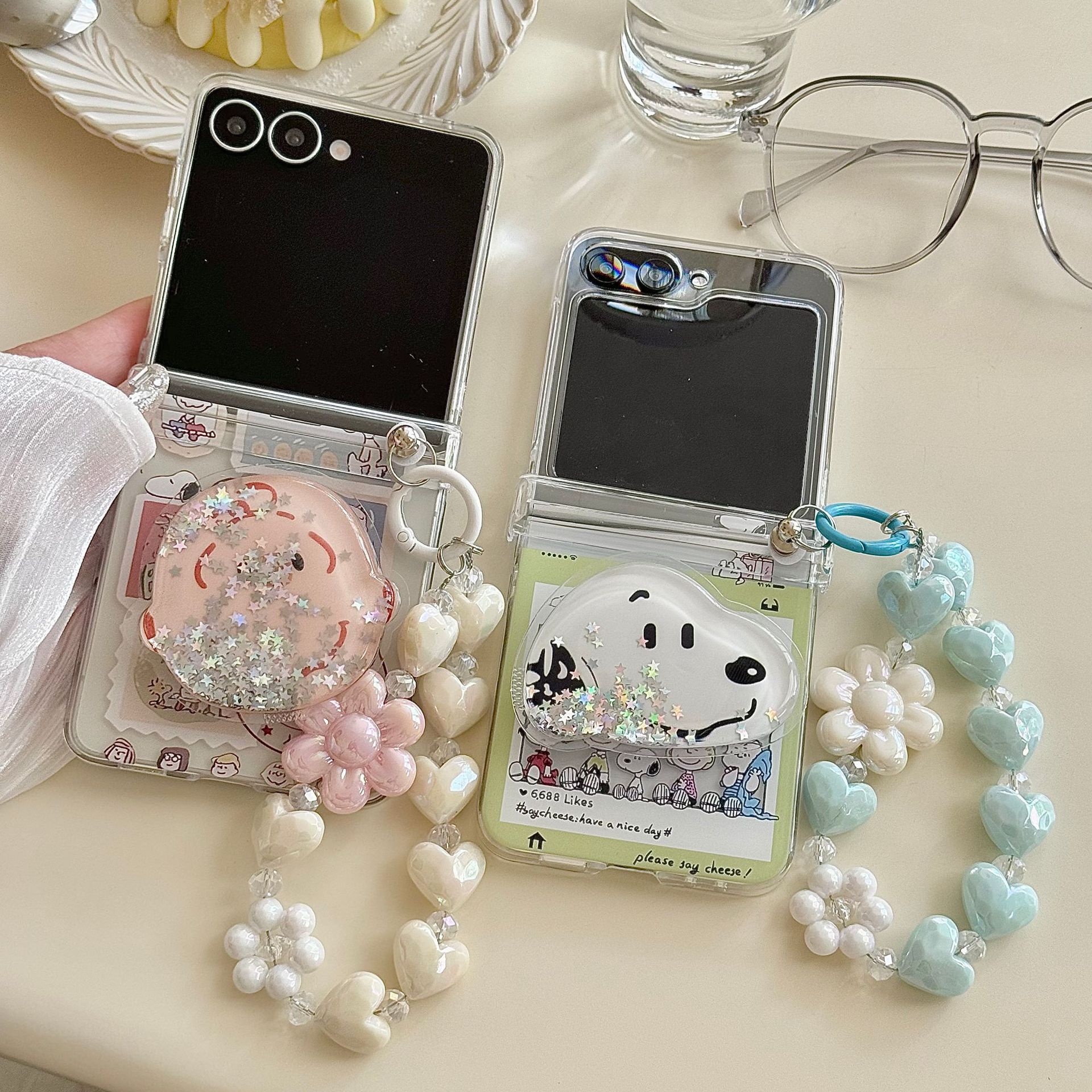 卡通史努比三星适用zflip7手机壳折叠屏7FE女款防摔全包保护套5/6