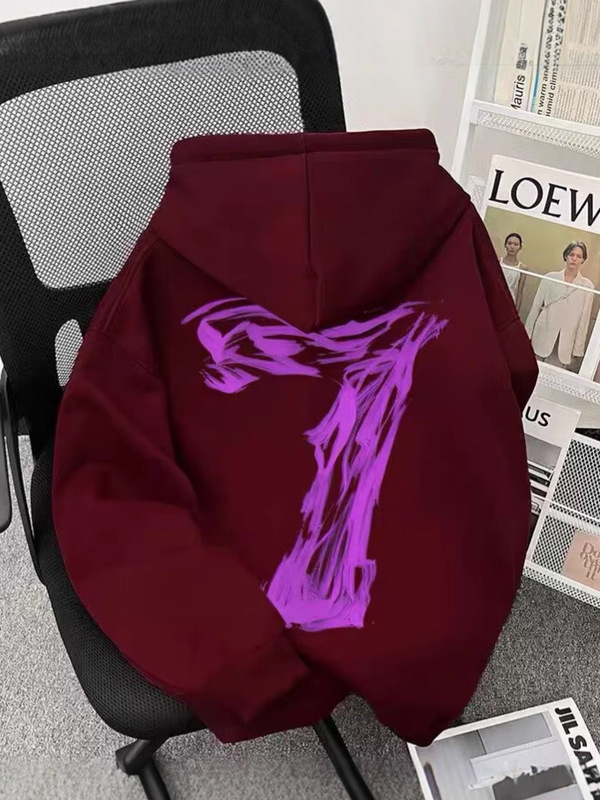 连帽卫衣男秋冬季新款烟雾字母休闲帽衫ins港风长袖重磅加绒外套|undefined