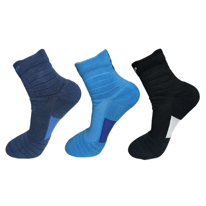 Professional Basketball Socks with Towel Bottoms, High-Tube Sports Training Elite Men's Mid-Tube Thickened Low-Cut Mid-Length Socks