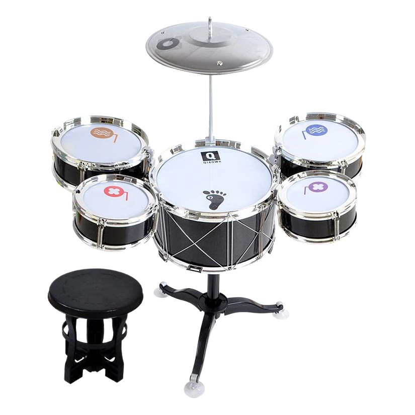 Qiaowa bebé niños batería principiante Jazz tambor música juguete instrumento de percusión Niño 3-6 años 1