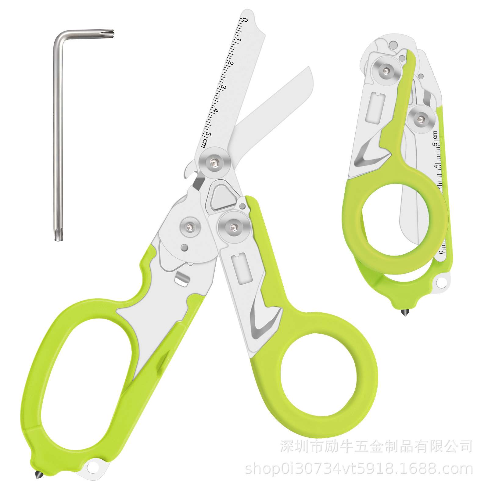 Leizeman con tijeras tácticas multifuncionales, tijeras raptoras al aire libre, herramientas plegables con vaina K