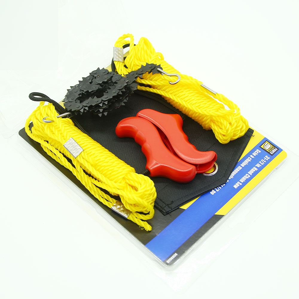 户外手拉链锯 80cm双向锯齿形链锯 伐木工具高枝锯便携求生锯