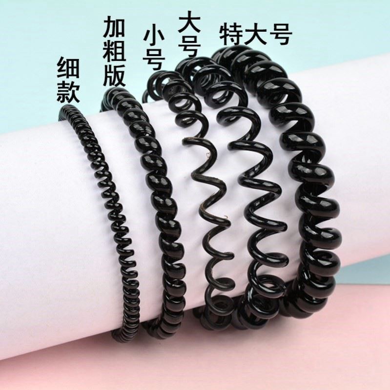 High elastic durable advanced rubber band female hair tie telephone line thin small size plastic hair rope hair rope simple hair accessories High elastic durable advanced rubber band female hair tie telephone line thin small size plastic hair rope hair rope simple hair accessories