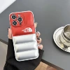 Down jacket mobile phone case-Northern standard of oil injection-Red Silver