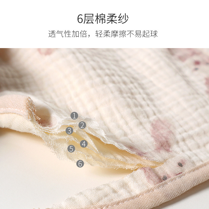 新型6層u型新生児口を囲む乳幼児の口タオル子供が食事をしている女性の赤ちゃんがミルクタオルを吐く|undefined