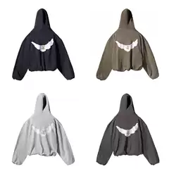 KANYE Triple Brand Collaboration Oversized American Streetwear Peace Dove Relaxed Unisex Hoodie