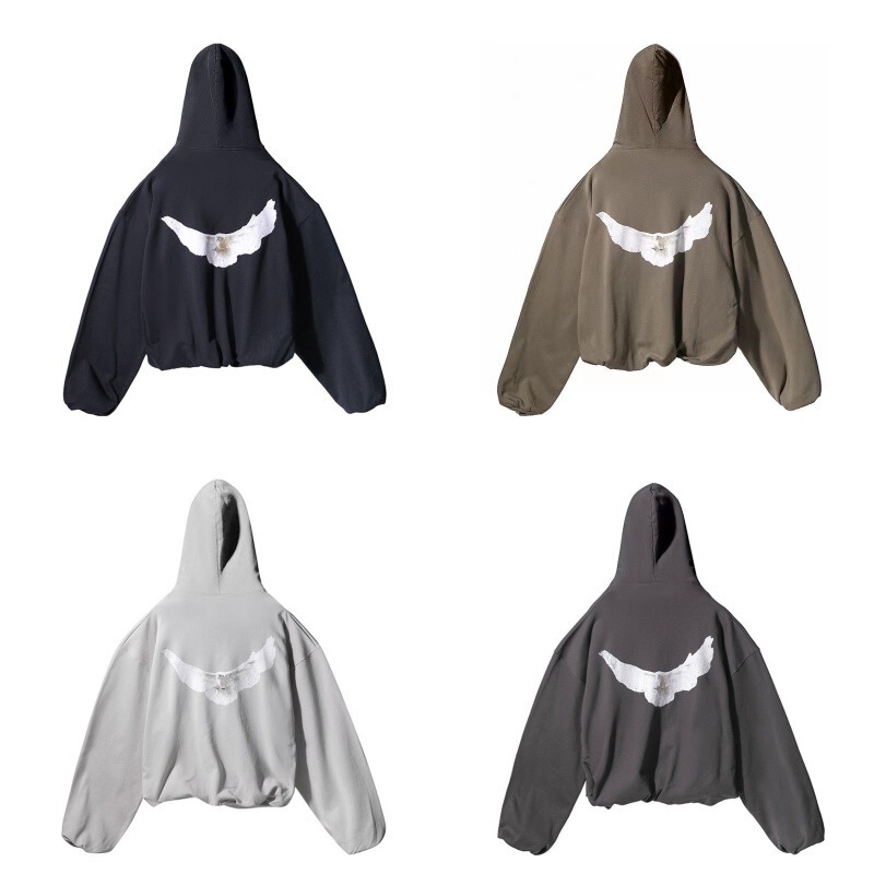Kanye Kanye三方 Joint Oversized American High Street Peace Dove Loose Men's and Women's Couple Hoodie Trend Kanye Kanye三方 Joint Oversized American High Street Peace Dove Loose Men's and Women's Couple Hoodie Trend