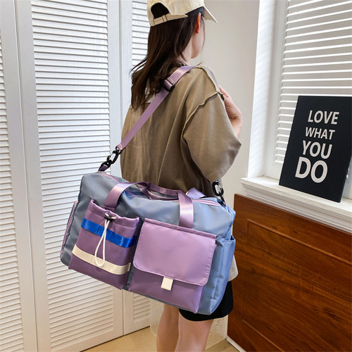 Sports and Fitness Bag for Women, Dry and Wet Separation, Colorful Contrast, Male Short-Distance Business Trip Travel Bag, Hand-Held Large Capacity Storage Luggage Bag