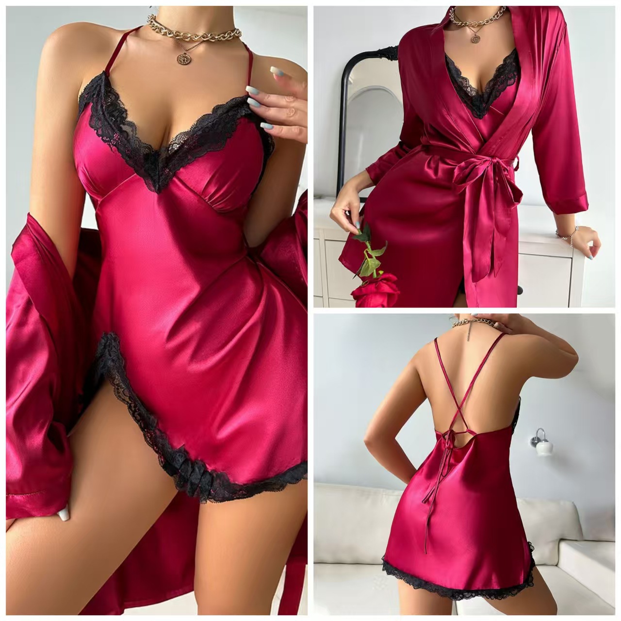 European and American Style Camisole Nightgown, Sexy Nightwear, New Home Wear for Women, Camisole Nightgown