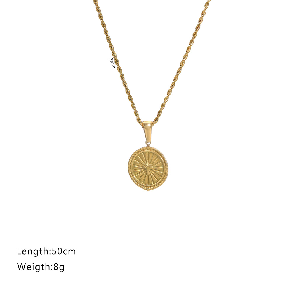 2025 Sunflower Pendant Necklace Accessories Light Luxury High-End Feel For Women And Men Summer Sweet Cool Hot Girl_voghion.com