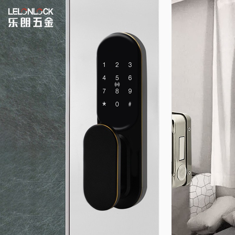 Cerradura de contraseña de huellas dactilares sin cableado Cerradura de control remoto inteligente Cerradura de control eléctrico de huellas dactilares de apartamento Control DE ACCESO Cerradura de puerta de casa de alquiler integrada