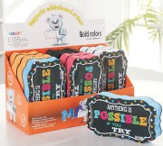 Limpie de lámina de plástico de diafragma de dibujos animados de estudiantes una variedad de accesorios de pizarra personalizados opcionales limpieza magnética