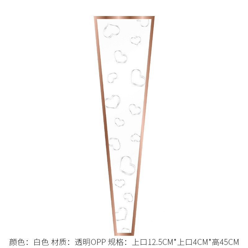 Love Phnom Penh Bolsa individual Bolsa de flores de rosas Bolsa de arreglo floral transparente Papel de embalaje de flores Material de bricolaje hecho a mano Arte floral