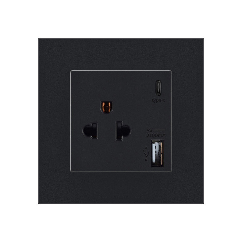 外贸东南亚美规插座86型暗装15A美式美标美国泰国USB+type-c插座