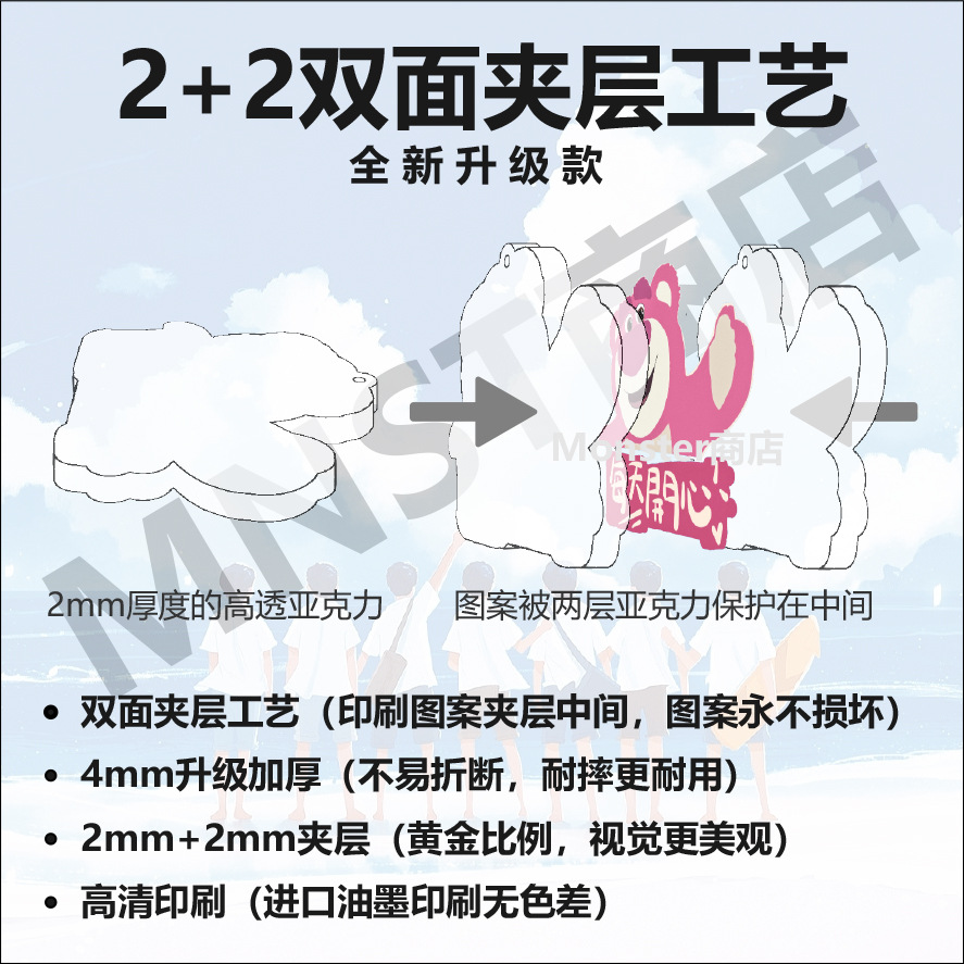 震え音起爆歌詞キーホルダー卸売り創意ストラップアクリルdiyアニメスター周辺立札プレゼント