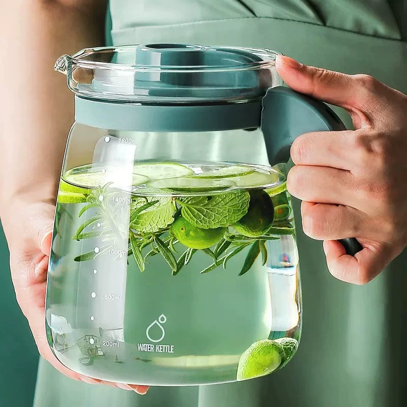 Capacious teapot for home use, set, glass iced tea, high-quality style